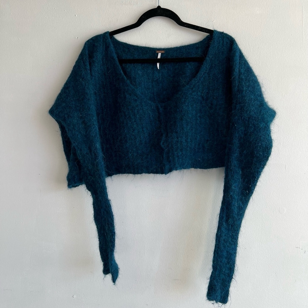Women's Free People Sweater XS Teal Green